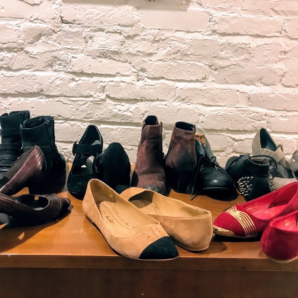 Lot of 6.5 size women's shoes and boots